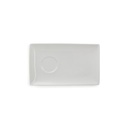 Untertasse Squito aus Porzellan, 20 x 12 cm, weiß