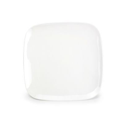 Teller Match aus Porzellan, 26 x 26 cm, weiß