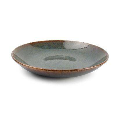 Tiefer Teller Cirro aus Porzellan, ø 26 cm, H 4,5 cm, grün