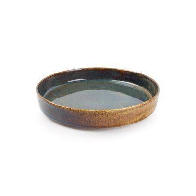 [740947] Tiefer Teller Pila aus Porzellan, ø 24 cm, H 4 cm, grün