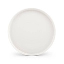 Teller Pila aus Porzellan, 25 cm, weiß