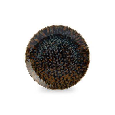 [743022] Teller Resto aus Porzellan, 27 cm, braun & blau