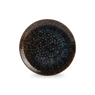 [743023] Teller Resto aus Porzellan, 30 cm, braun & blau