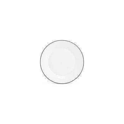 Teller schwarzer Rand Basic White, 24 cm