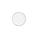 Teller Coupe schwarzer Rand Basic White, 24 cm