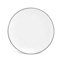 Teller Coupe schwarzer Rand Basic White, 27 cm