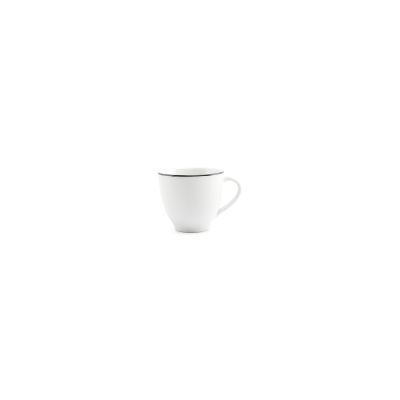 Tasse schwarzer Rand Basic White, 20 cl