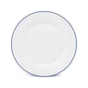 Teller blauer Rand Basic White, 27 cm