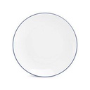 Teller Coupe blauer Rand Basic White, 26,5 cm