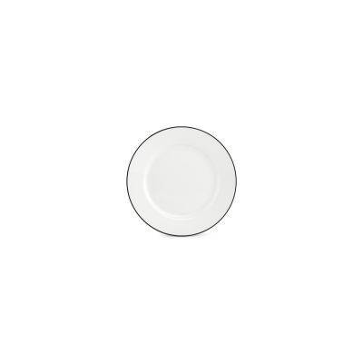 Teller schwarzer Rand Bistro aus Porzellan, 19,5 cm