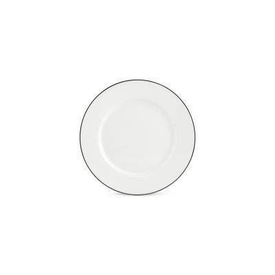 [750873] Teller schwarzer Rand Bistro aus Porzellan, 27 cm