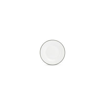 [750900] Teller grüner Rand Basic White, 15 cm