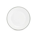 Teller grüner Rand Basic White, 24 cm
