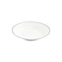 Tiefer Teller grüner Rand Basic White, Ø 23 cm, H 4 cm