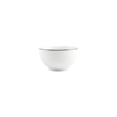 [750905] Schüssel grüner Rand Basic White, Ø 14 cm, H 8 cm