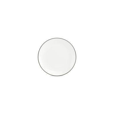 Teller Coupe grüner Rand Basic White, 20,5 cm