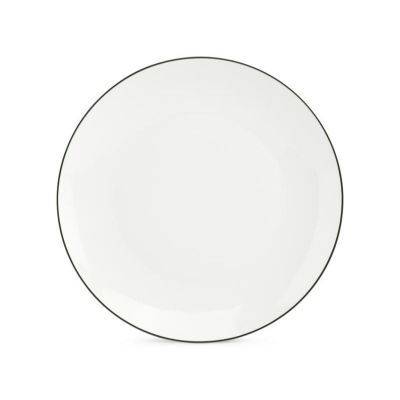 Teller Coupe grüne Rand Basic White, 26,5 cm