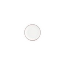 Teller Coupe burgunderfarbener Rand Basic White, 15 cm