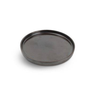 Teller Verso, ø 20 cm, H 2 cm, schwarz