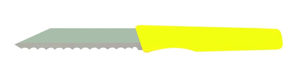 [260965] Brötchenmesser aus Bandstahl, 185 mm, gelber Griff