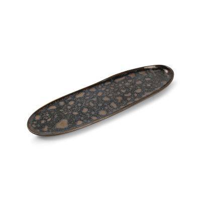 Servierplatte mit Goldflocken Nobile, 33,5 x 9 cm, gold