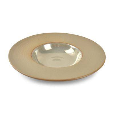 [785333] Tiefer Teller Ostra aus Porzellan, 28 × 15 × 5 cm, perle