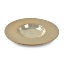 Tiefer Teller Ostra aus Porzellan, 28 × 15 × 5 cm, perle