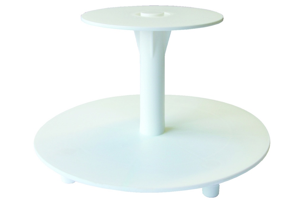[200108] Etagen-Tortenständer aus Polystyrol, Ø 250 / 340 mm, 2-teilig