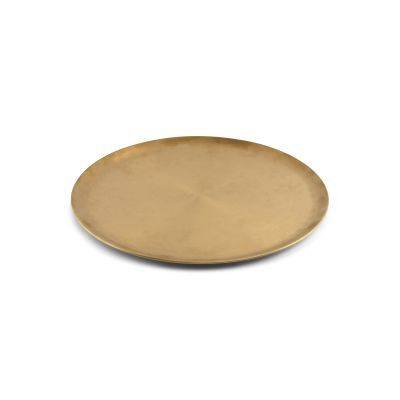 Servierplatte antikgold Serve aus Edelstahl, Ø 40 cm, H 1,5 cm