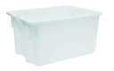 Stapelbehälter aus HDPE, 570 x 415 x 290 mm, weiß