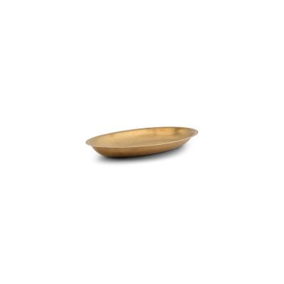 Servierplatte antikgold Serve aus Edelstahl, 30 × 18,5 × 2,5 cm
