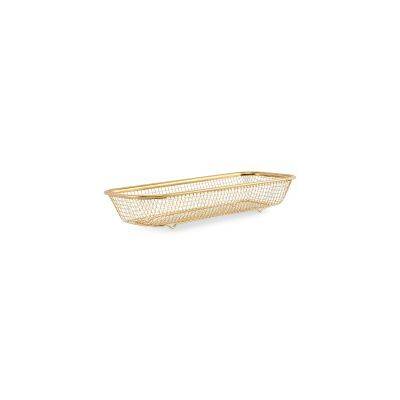 [791468] Drahtkorb, Serve aus Edelstahl, 31 × 13 × 5,5 cm, gold