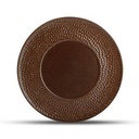 Teller gehämmerter Rand aus Porzellan, 28 cm, kupfer