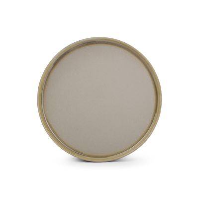 [604872] Platte Structo aus Porzellan, ø 24 cm, H 1,5 cm, braun