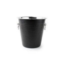 Champagnerkühler Bar aus Edelstahl, Ø 21,5 cm, H 21 cm, schwarz