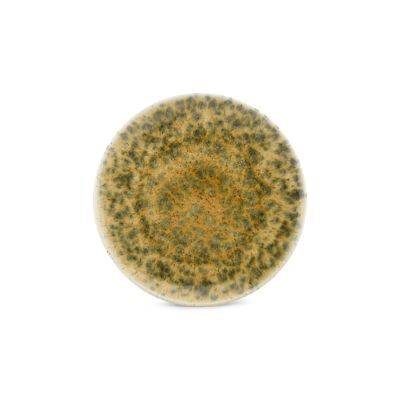 Teller Resto aus Porzellan, 25 cm, grünbraun