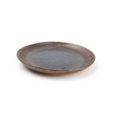 Teller Gehämmert Graphite Claro, 22 cm, gold