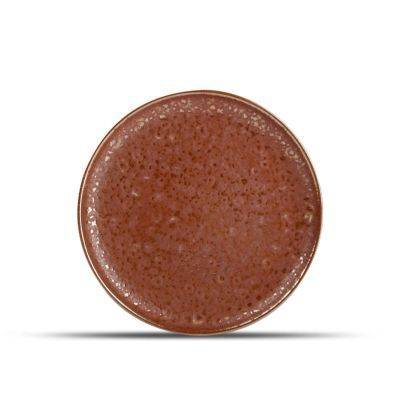 Teller rostiges Oxido aus Porzellan, 21 cm
