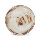 Teller Pinsel aus Porzellan, 21 cm, braun