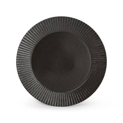 Teller Aurora aus Porzellan, 26 cm, schwarz