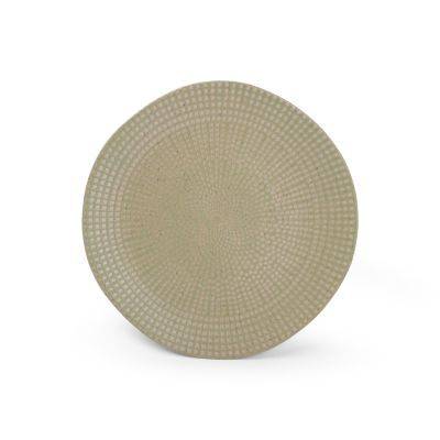 Teller Oliv Mosaik, Ø 21 cm, H 1,5 cm, olive