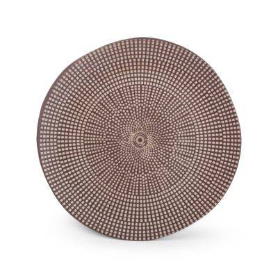 Teller aubergine Mosaik, ø 27 cm, H 2 cm