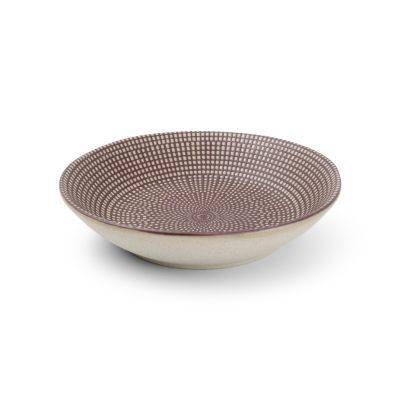 Tiefer Teller aubergine Mosaik, 21,5 x 4,5 cm