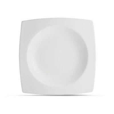 Tiefer Teller Squito aus Porzellan, 27 × 21 × 4 cm, weiß