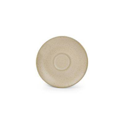 Mokka-Untertasse Cirro aus Porzellan, 12 cm, beige