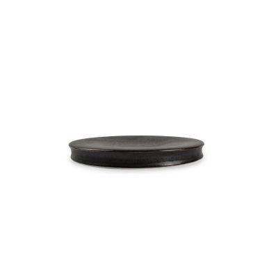 [785382] Servierplatte Roche aus Porzellan, ø 21,5 cm, H 2 cm, schwarz