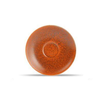 Untertasse Ash aus Porzellan, 16 cm, orange