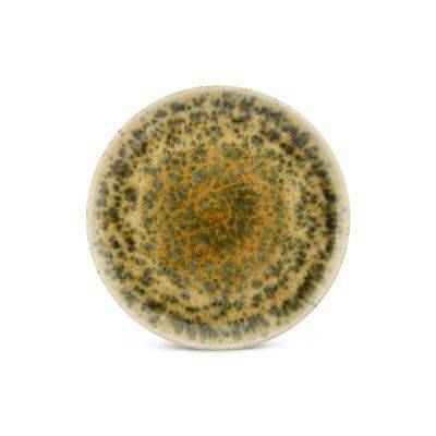 Teller Resto aus Porzellan, 30 cm, grünbraun