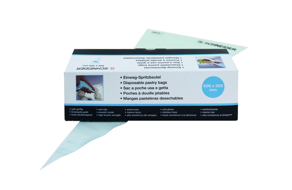 [391230] Einweg-Spritzbeutel aus Polyethylen, 600 x 300 mm, blau