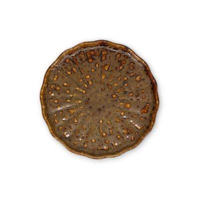 Teller Herbst Umi, 20 cm, bernstein